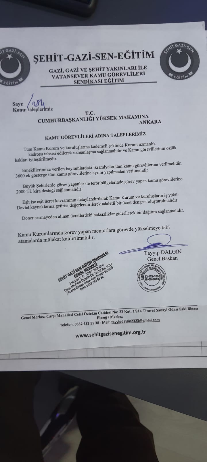 Kamu Görevlileri Adına Taleplerimiz